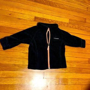 Columbia black fleece 3-6 months